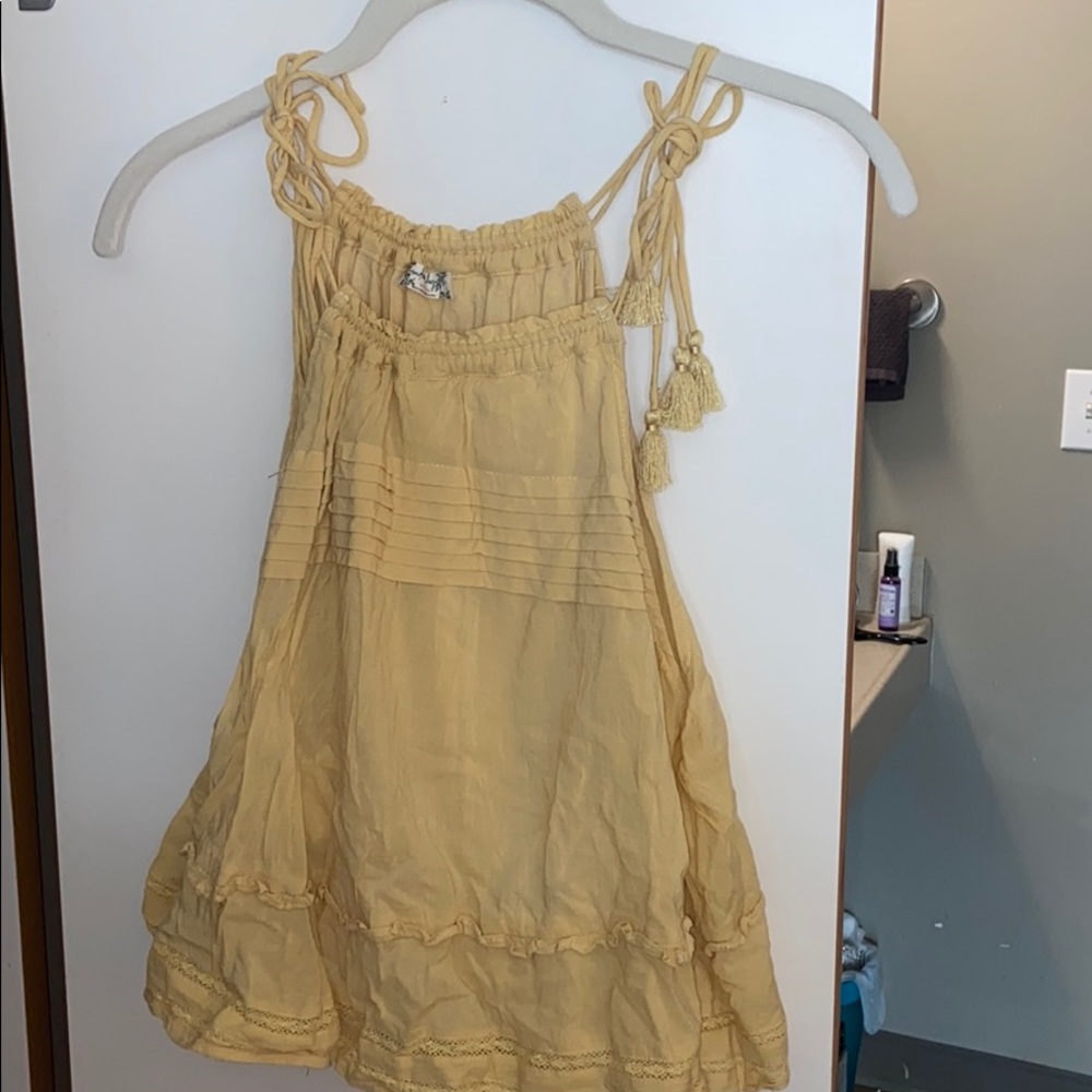 Yellow flowy bodysuit